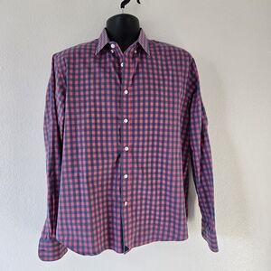UNTUCKit Shirt Mens Large Plaid Slim Fit Long Sleeve Button Up 100% Cotton